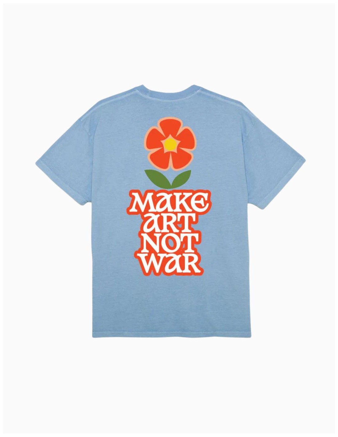 CAMISETA OBEY MAKE ART NOT WAR FLOWER PIGMENT