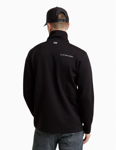 SUDADERA G-STAR MOTION HALF ZIP TWEETER NEGRA